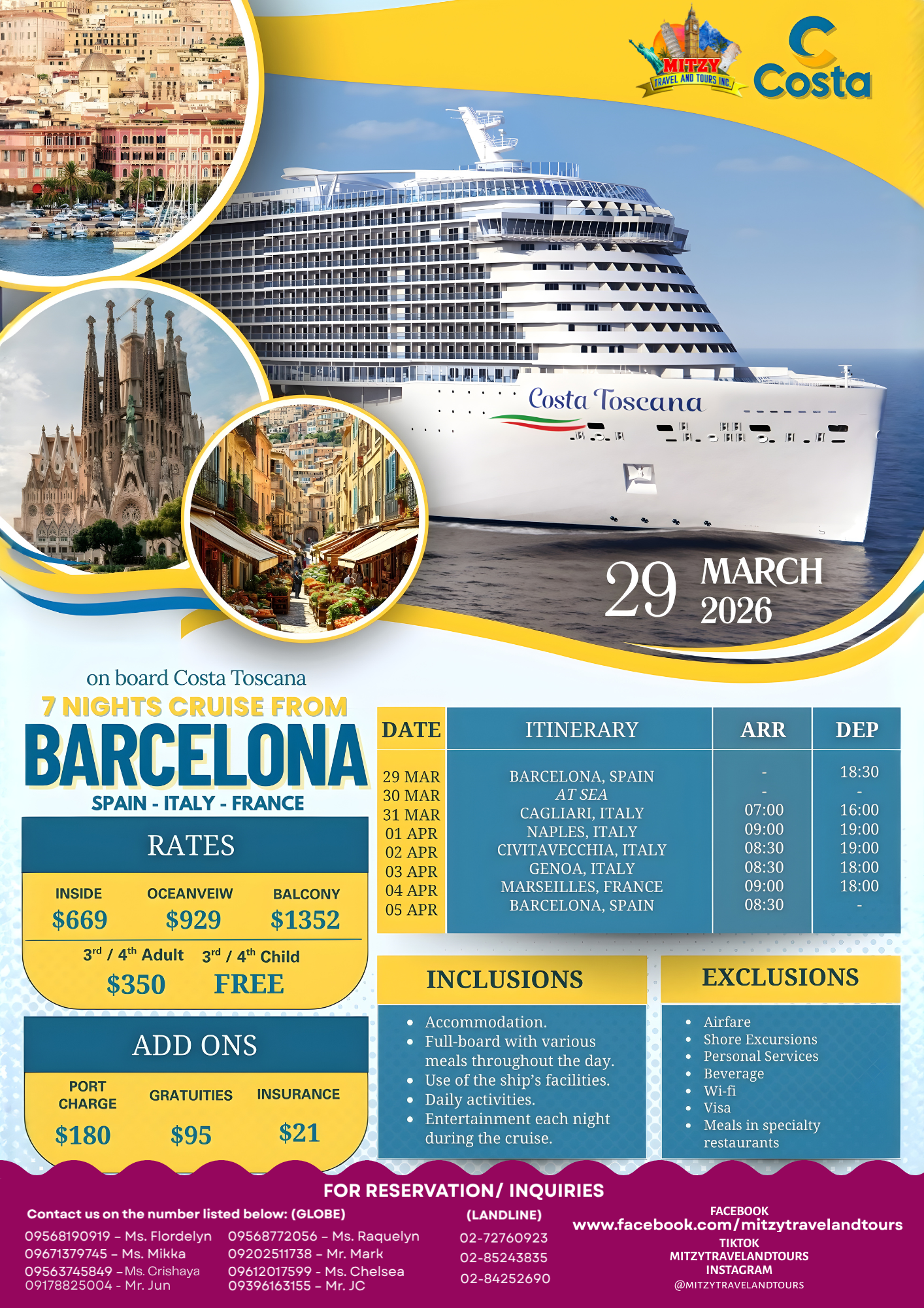 CRUISE BARCELONA FLYERS